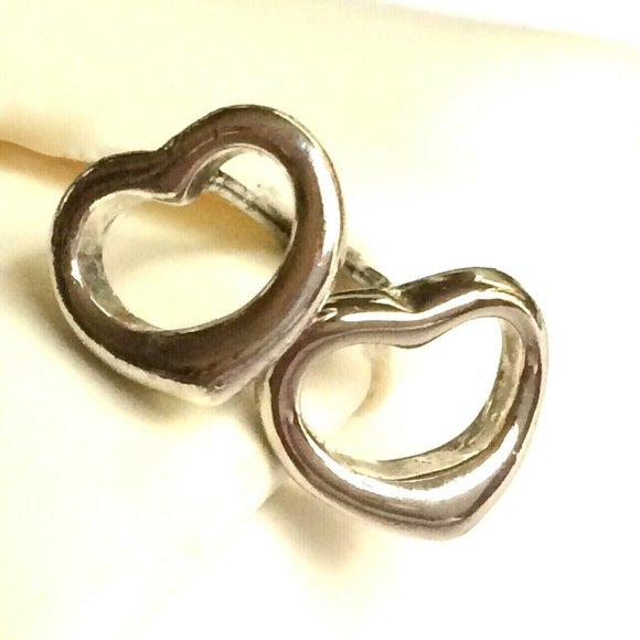 925 Sterling Silver Floating Heart Earrings Hearts Love Valentines Day Gift Box - Picture 4 of 10